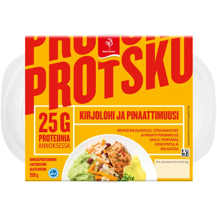 Saarioinen PROTSKU Kirjolohi ja pinaattimuusi 350 g
