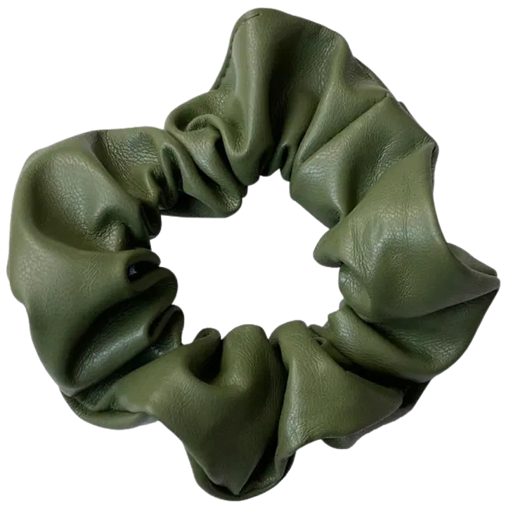BP Keinonahka scrunchie vihreä