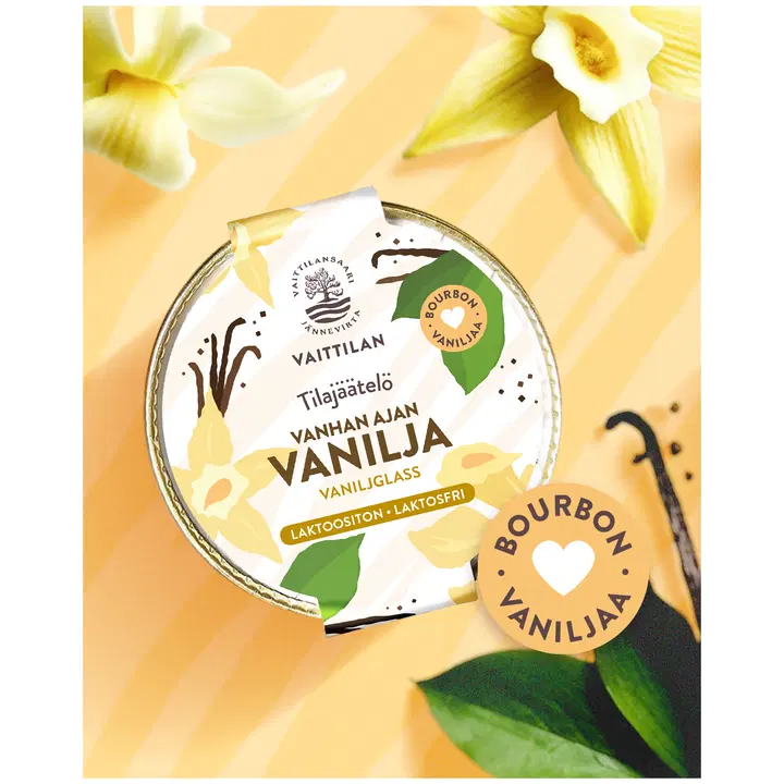 Vaittilan Vanhanajan Luomuvaniljajäätelö 500 ml
