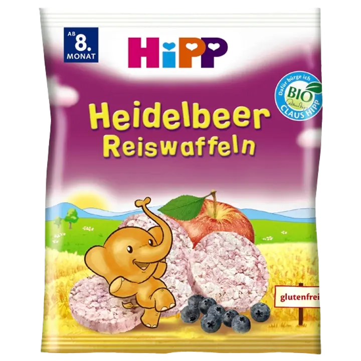Hipp mustika riisivahlid 30 g, öko, alates 8-elukuust