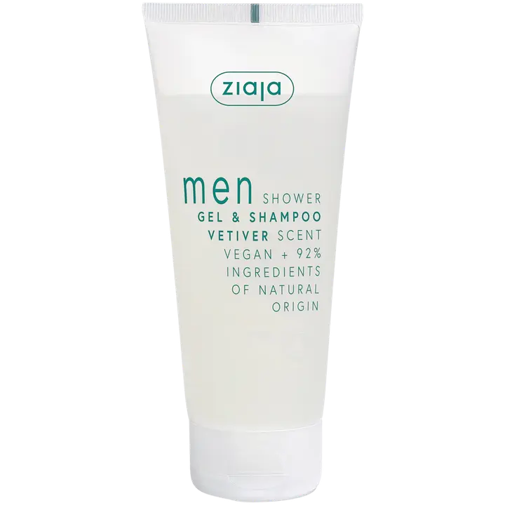 Ziaja Men 2in1 suihkugeeli-shampoo vetiver 200 ml vegaaninen