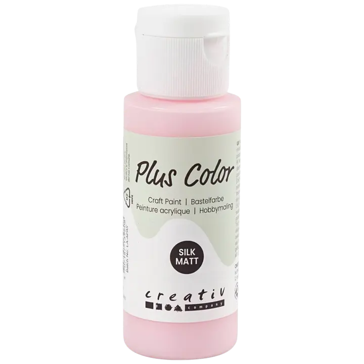 Plus Color askartelumaali 60 ml vaaleanpunainen