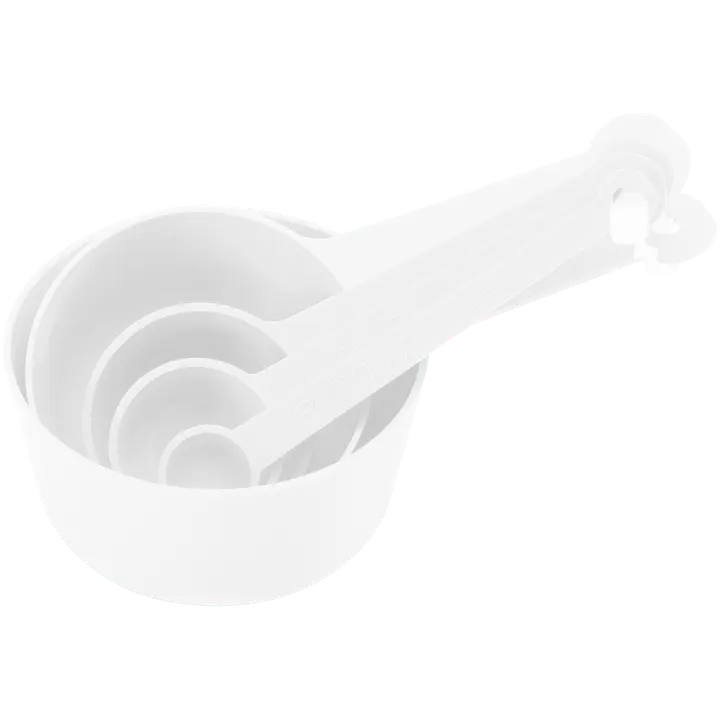 Mõõtelusikate kompl. 5-osa valge