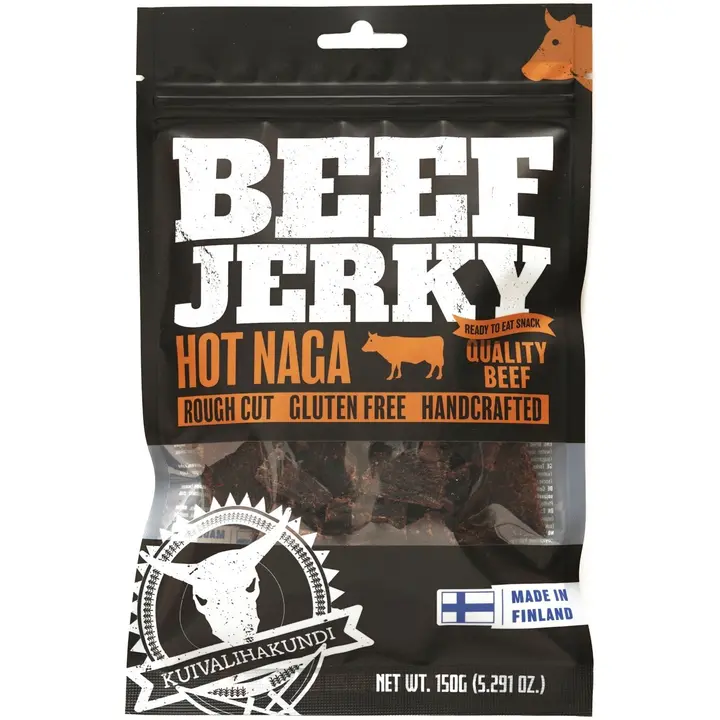 Kuivalihakundi Beef Jerky Hot Naga 150g