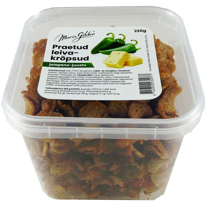 Maris Gilden praetud leivakrõpsud jalapeno-juustu 220g