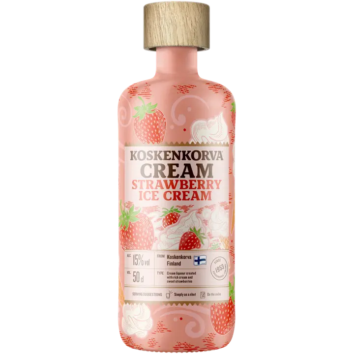 Koskenkorva Cream Strawberry Ice Cream kooreliköör 15%vol 500 ml