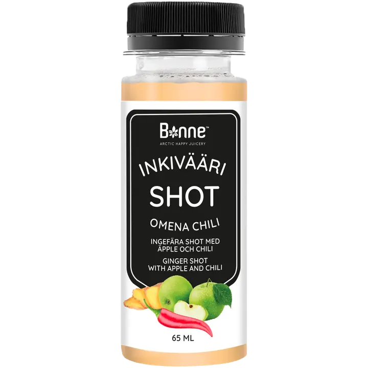 Bonne 65ml Inkivääri Shot Omena chili