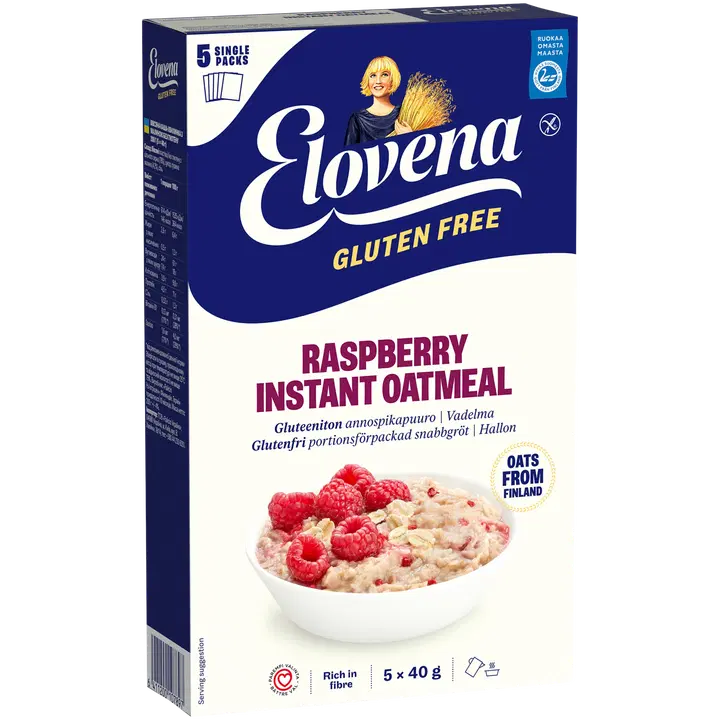 Elovena 200g gluteeniton vadelma annospikapuuro