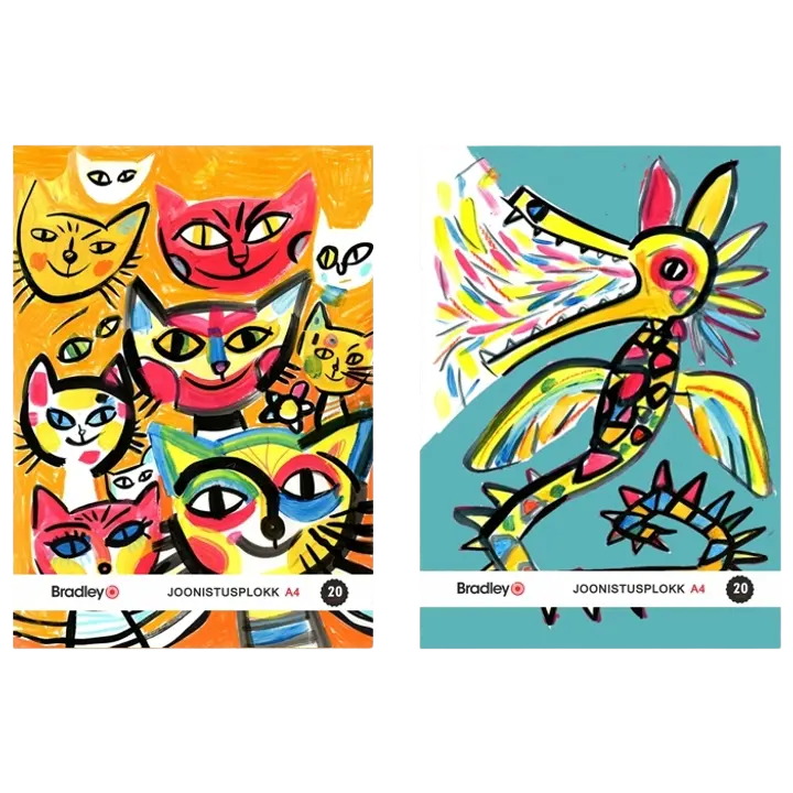 Bradley paper joonistusplokk a4 20l 120g
