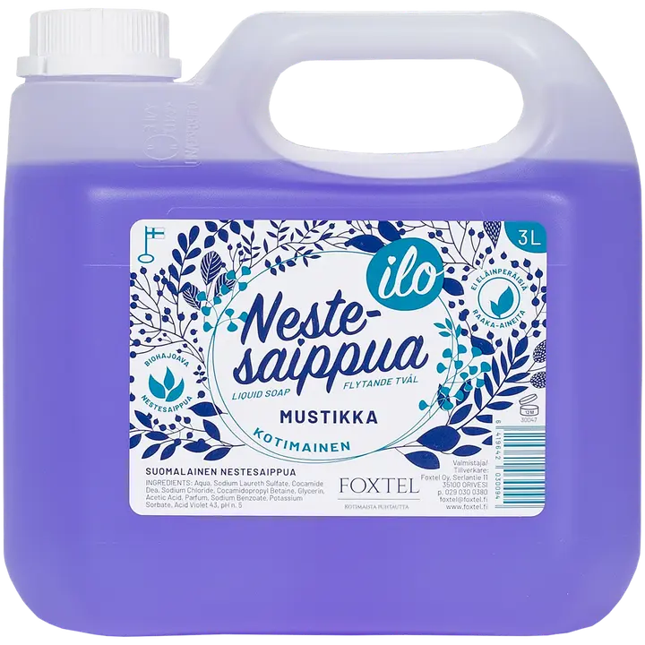 Ilo Nestesaippua 3 L Mustikka
