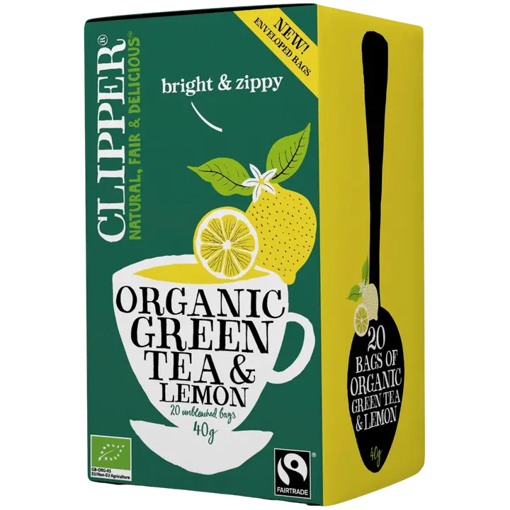 Clipper Luomu Vihreä tee, sitruuna 40g / 20ps Reilu kauppa