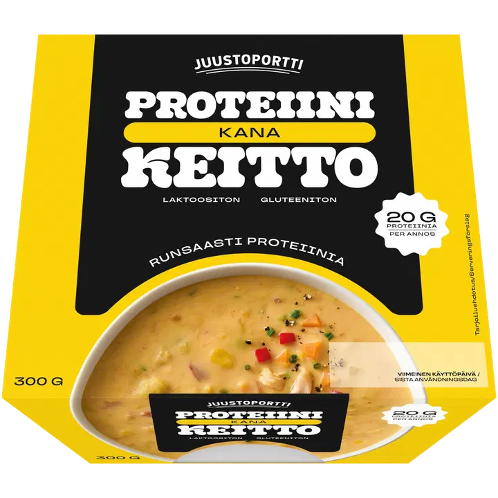 Juustoportti Proteiini-Kanakeitto 300g laktoositon gluteeniton