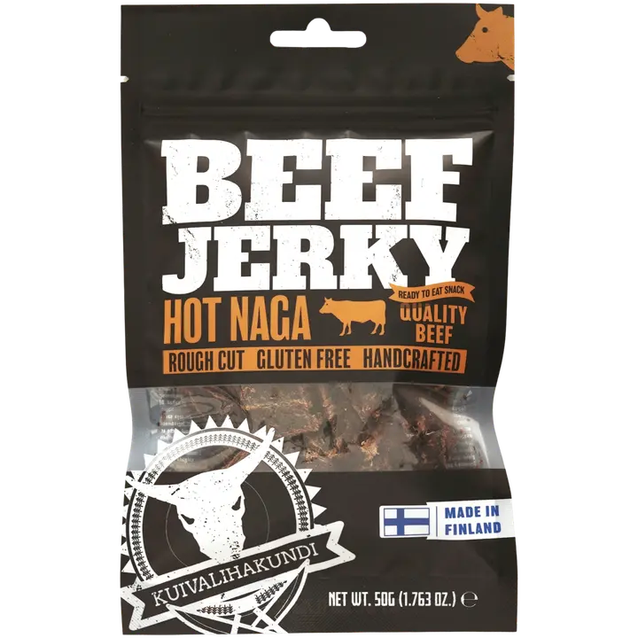Kuivalihakundi Beef Jerky Hot Naga 50g