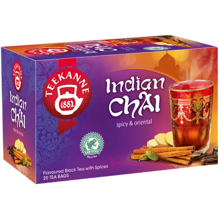 20x2g Teekanne Indian Chai mustatee, pussitee