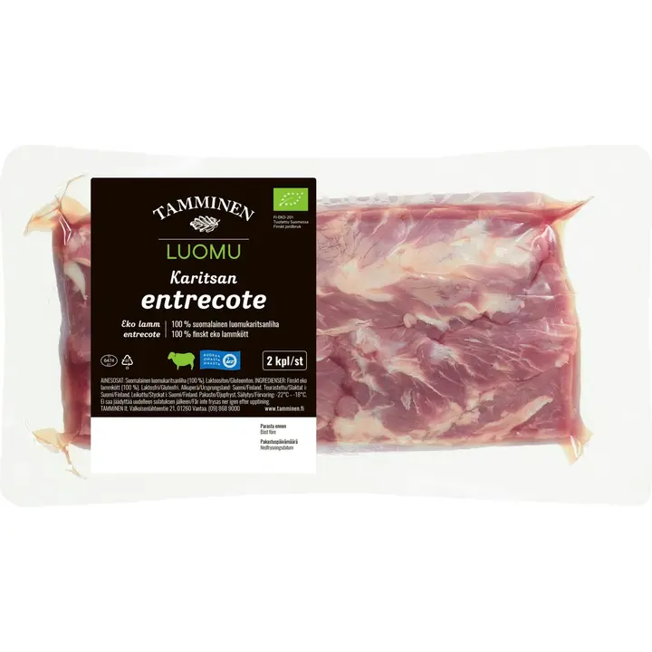 Tamminen luomukaritsan entrecote n500g