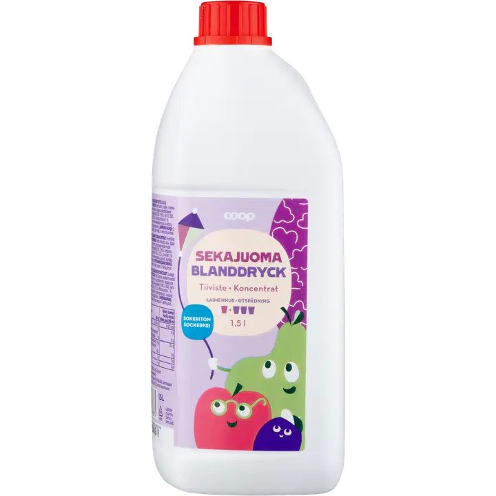 Coop sekajuomatiiviste sokeriton 1+3 1,5l