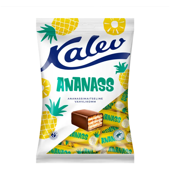 Kalev Ananass vahvlikompvekid 150 g