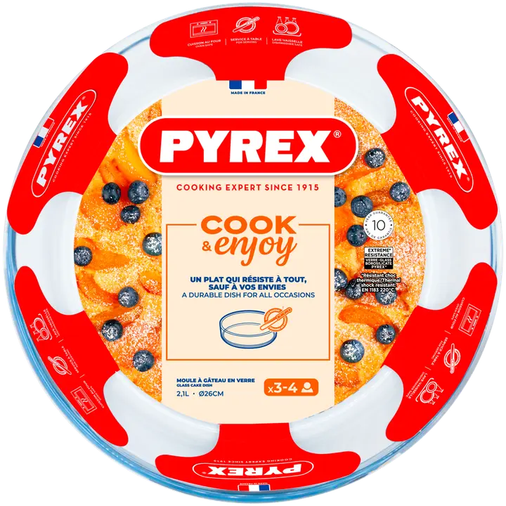 Koogivorm Pyrex Bake/Enjoy 26 cm, klaas