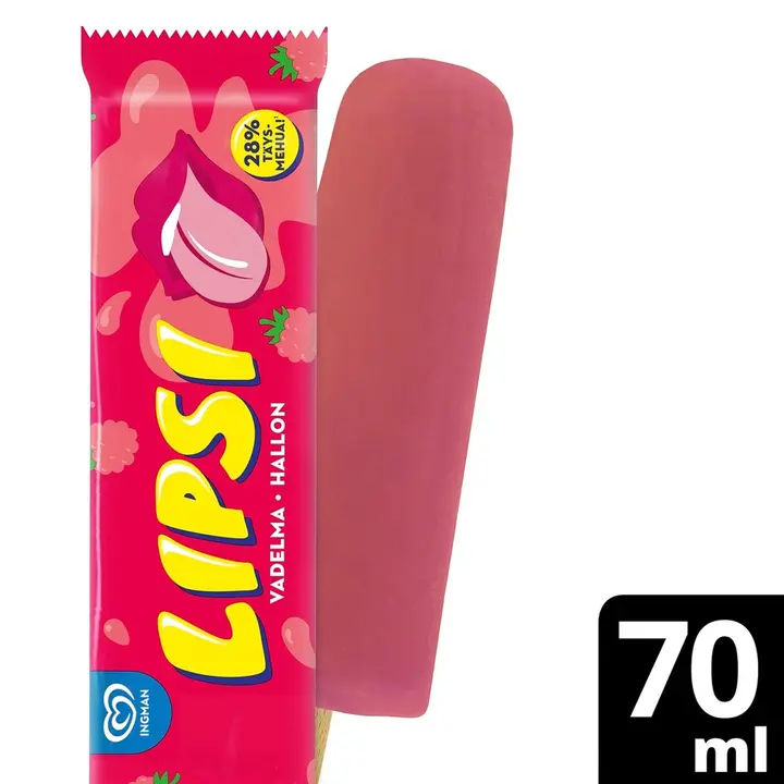Ingman Lipsi Vadelma mehujääpuikko 70ml/72g