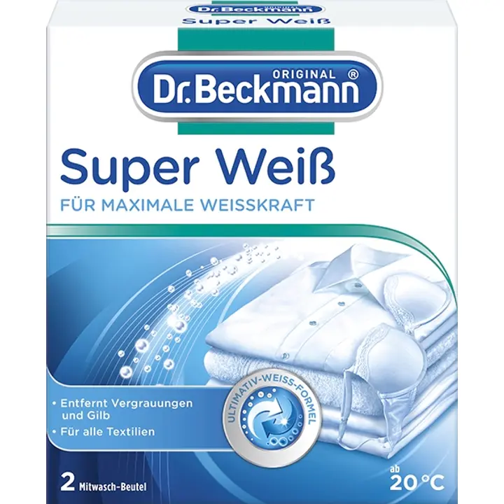 Dr. Beckmann Super White pesuvalgendi 2 tk