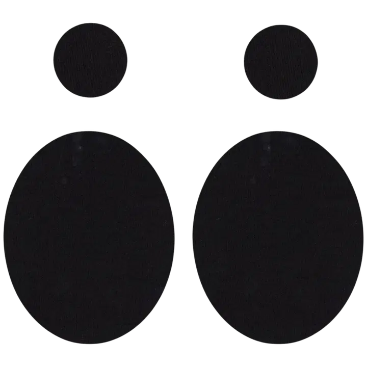 Vaatelaastari Fabpatch Merino black 4 st