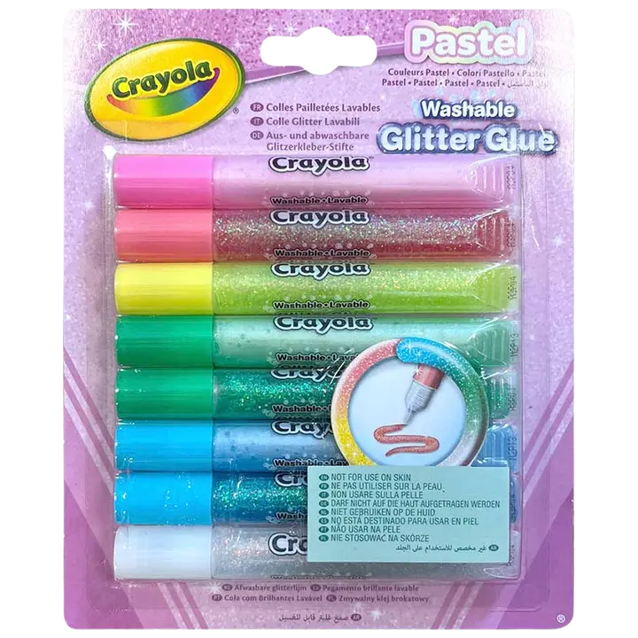 Pestavad pastelsed sädelevad liimid 8 tk