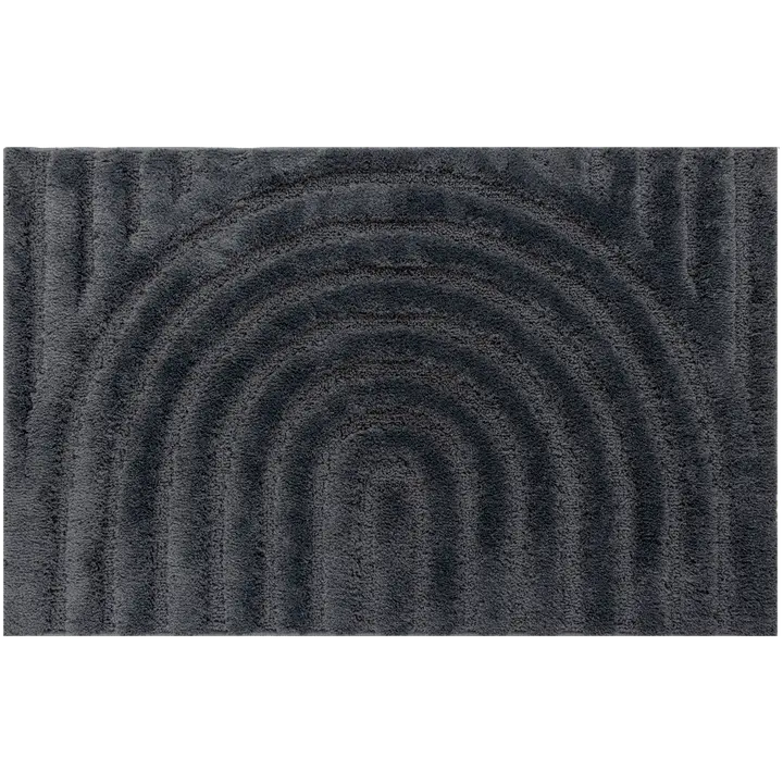 House kylpyhuoneen matto Art Deco 50 x 80 cm tummanharmaa