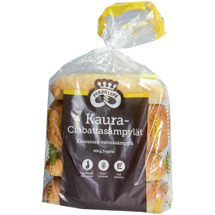 Pekan Leipä Kauraciabattasämpylä 5kpl 500g