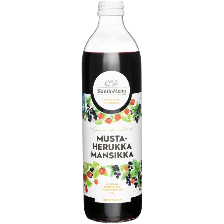 KontioMehu Mustaherukka-mansikkamehu 0,5 l