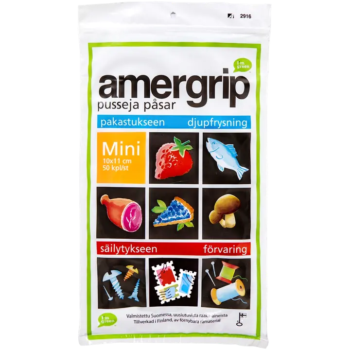 AMERGRIP 50KPL/MINI 0,2 L GREEN PE PUSSI