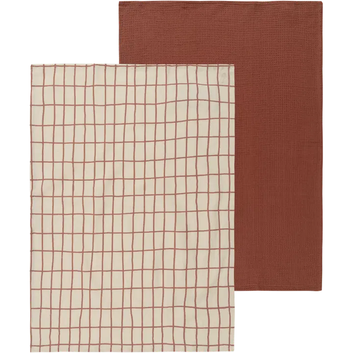 House keittiöpyyhkeet Elonkorjuu 50 x 70 cm ruskea 2 kpl PatternLab