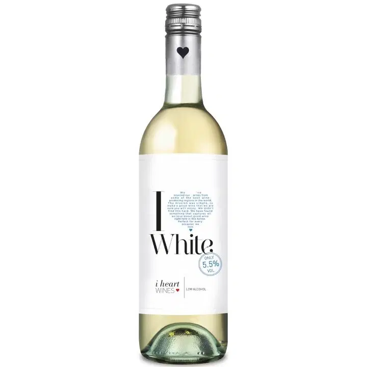 I Heart White 5,5 til-% 0,75 L pullo