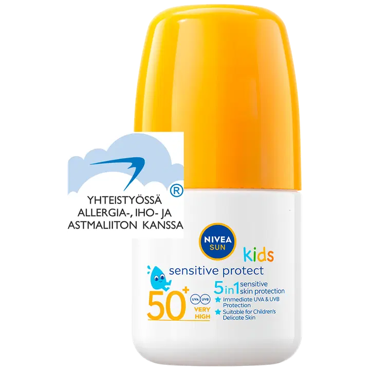NIVEA SUN 50ml Kids Sensitive Sun Roll-On SK50+ -aurinkosuojavoide