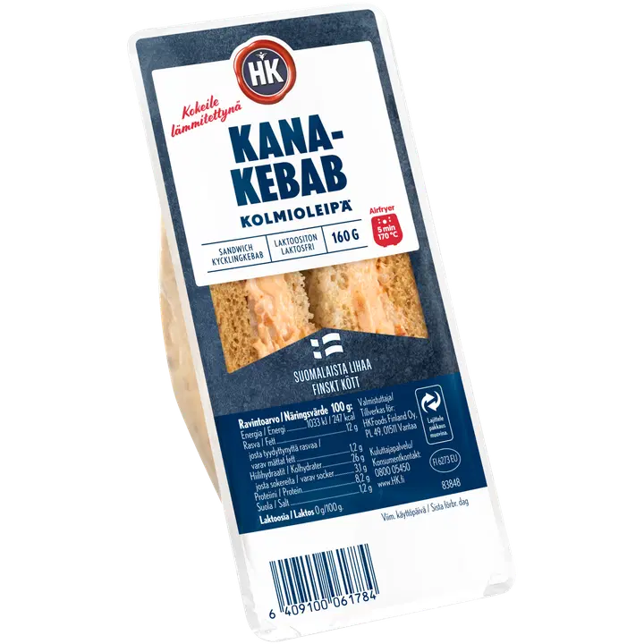 HK Kanakebab kolmioleipä 160g