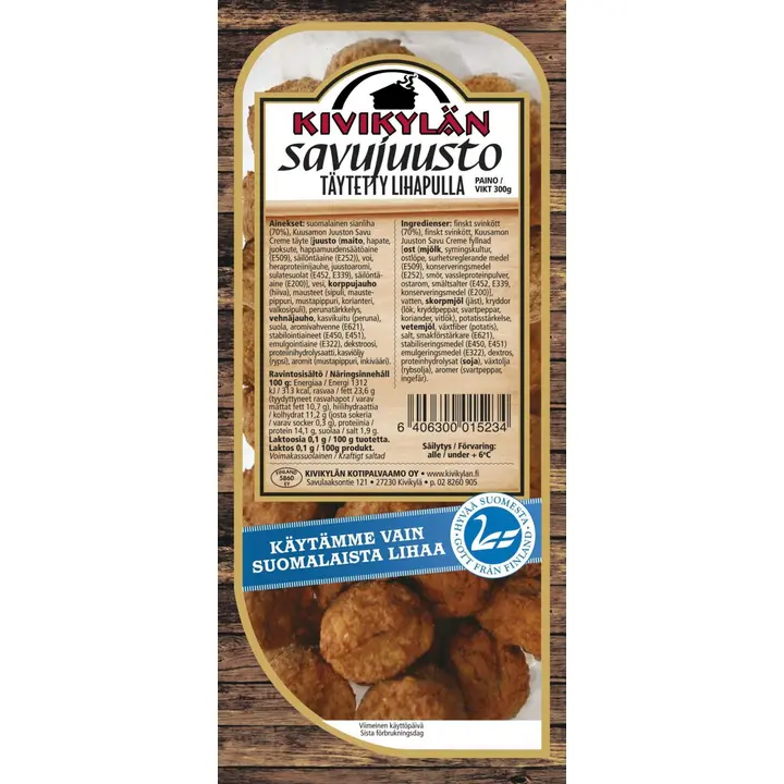 Kivikylän Täytetyt Savujuusto lihapullat 300g