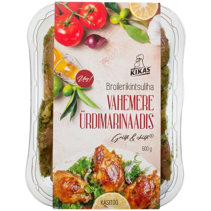 Kikas Broilerikintsuliha vahemere ürdimarinaadis. 600 g Kikas
