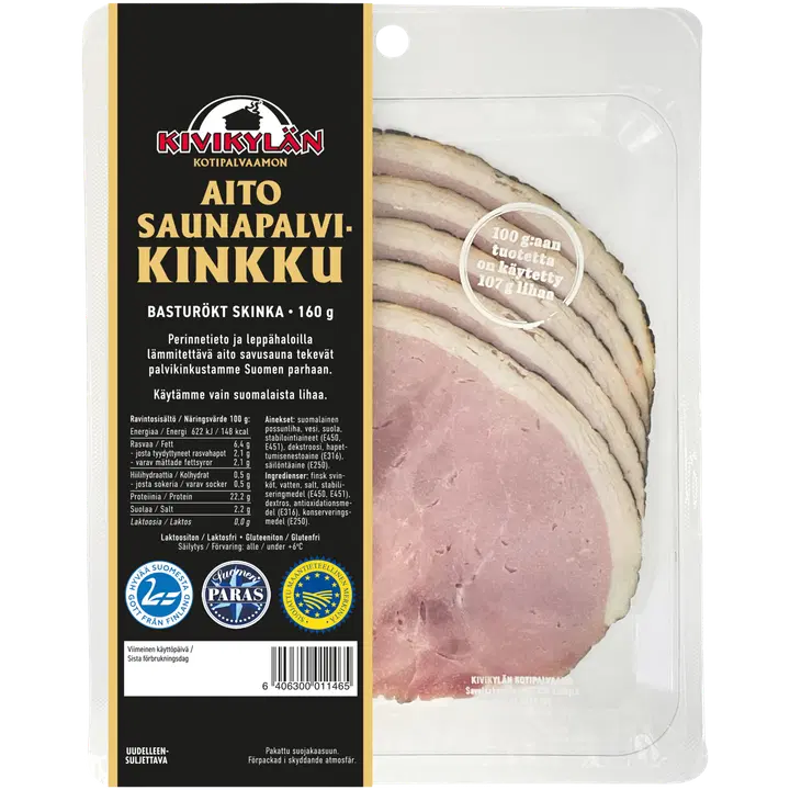 Kivikylän Aito Saunapalvikinkku 160g