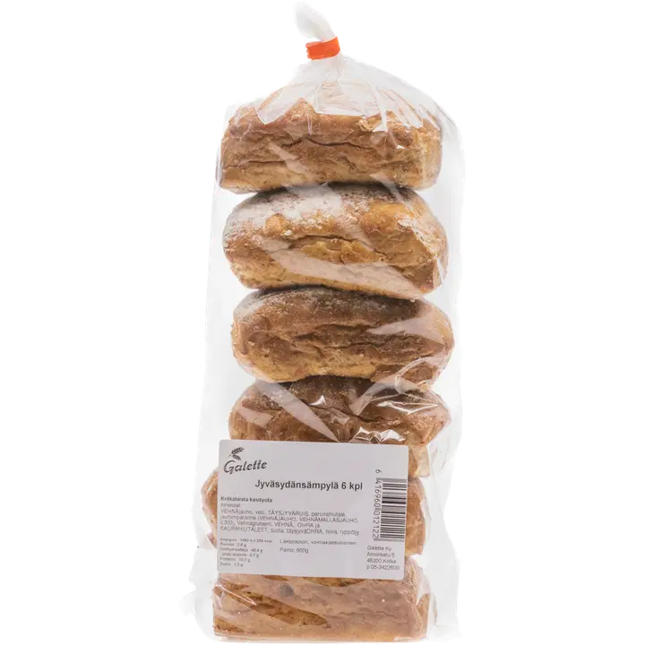 Jyväsydänsämpylä 6 kpl 600 g Galette