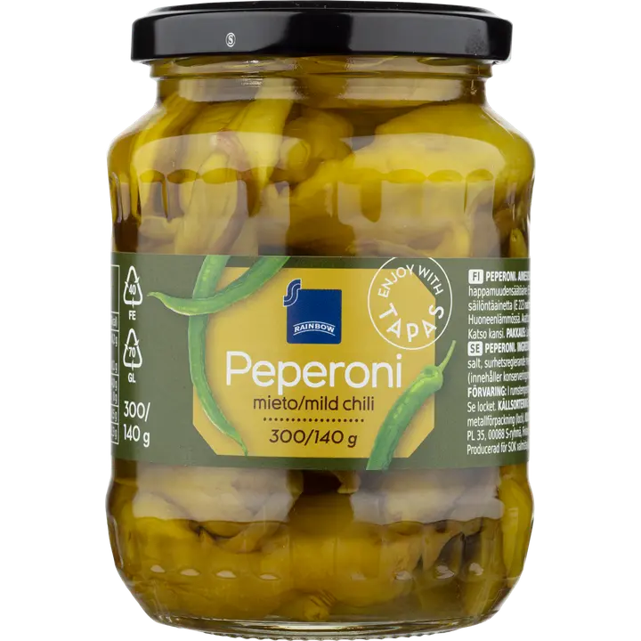 Rainbow peperoni mieto kokonainen 300/140 g