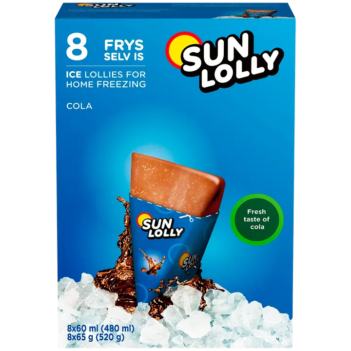 Sun Lolly 8x60ml/65g Pakasta itse mehujää Cola