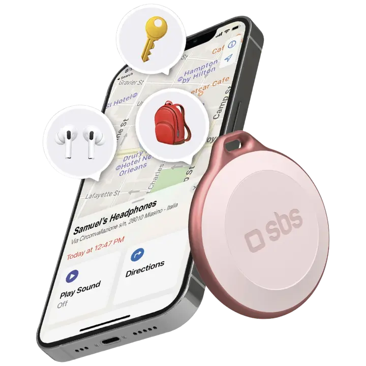 Esemete jälgimisseade Apple’i seadmetele, roosa