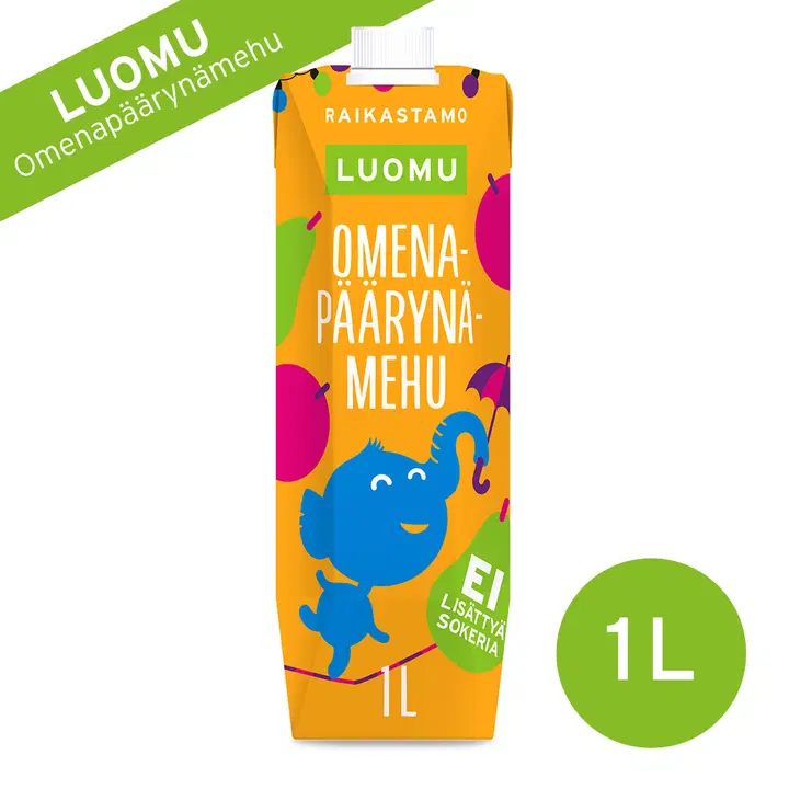 Raikastamo Iso Omena-Päärynä luomumehu 1L