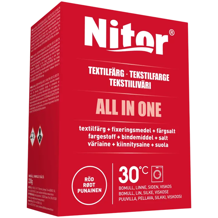 Nitor Tekstiiliväri All in one 230g punainen