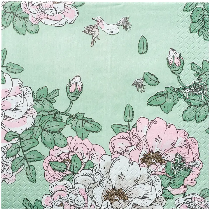 Havi Nuppu tissue lautasliina Juhannusmuistot vaaleanvihreä 24cm 20kpl