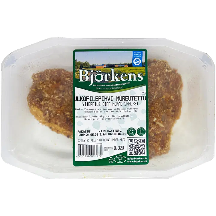 Björkens ulkofilepihvi mureutettu 2kpl