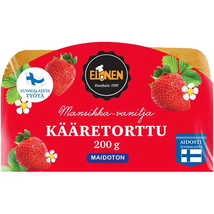 Elonen Mansikka-vanilja kääretorttu 200g