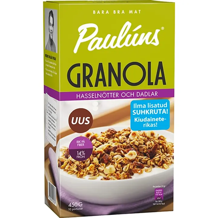 Paulúns Granola sarapuupähklite ja datlitega 450 g