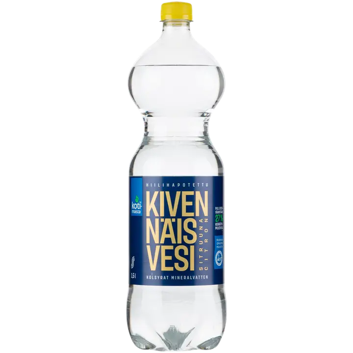 Kotimaista Kivennäisvesi sitruuna kevyesti hiilihapotettu 1,5l