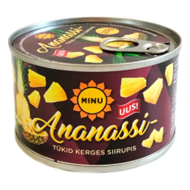 Minu ananassitükid kerges siirupis 227g