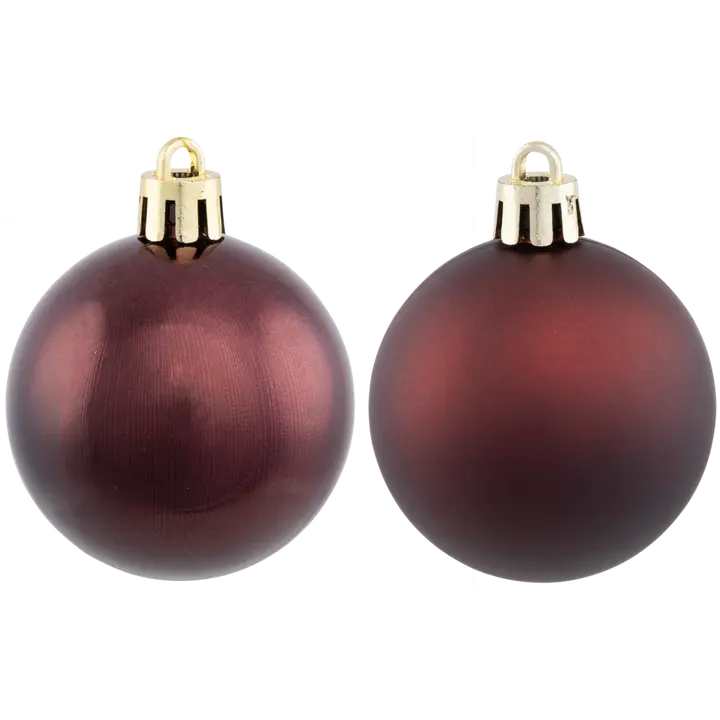 Jõulukuul 6 cm 6 tk burgundia